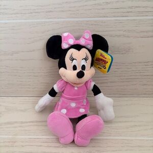 Disney Minnie Mouse Plush in Pink with White Polka Dots